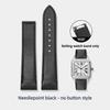 Quick-Release Cow Leather watchband For Cartier Santos  WSSA0009 WSSA0029 Men women replacement watch strap 19mm 21mm Black blue