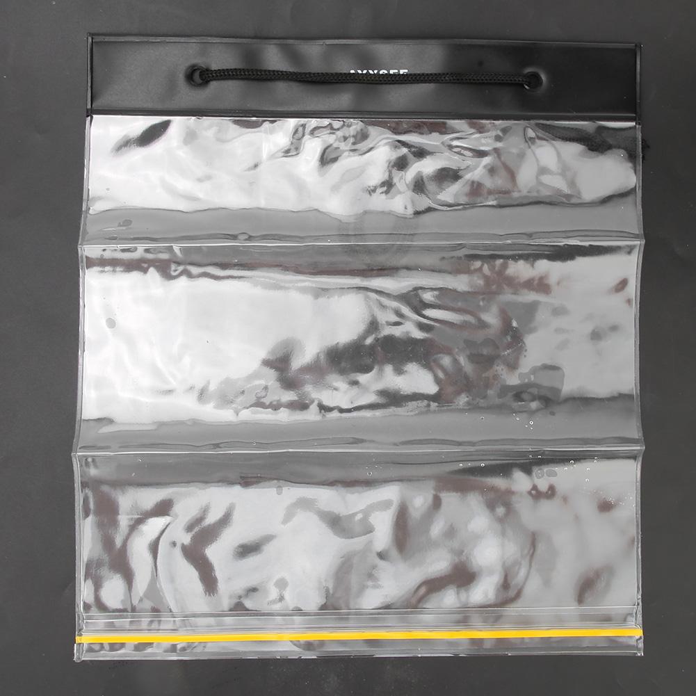 2pcs Multifunctional Waterproof Stationery Transparent Pen Bag Storage Map Holder