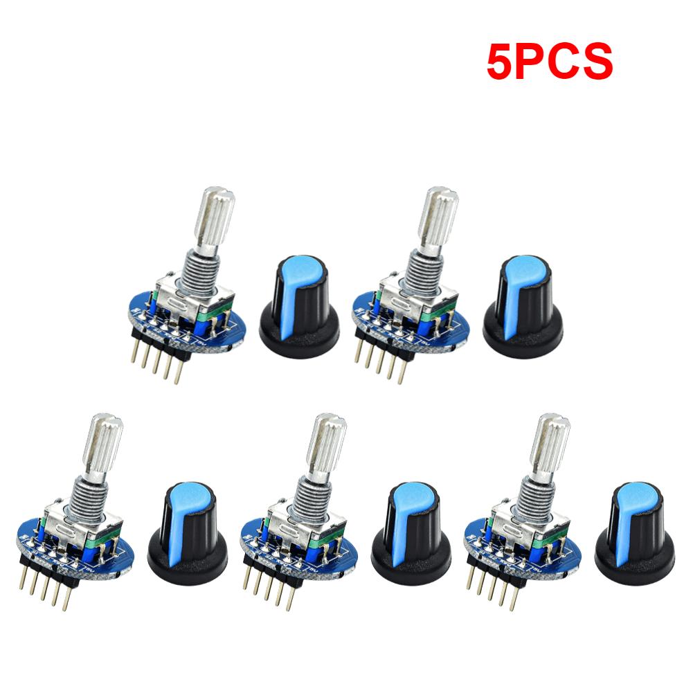 Rotary Encoder Round Knob Module 5V Digital Potentiometer Rotary Knob Cap High Precision for Car Audio Electronic Device