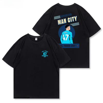 2025 Pánské Sportovní Bavlněné Tričko FODEN Manchester City 47 FOden Fotbalový Trend Americký Ležérní Bavlněné Krátký Rukáv Tričko Vrchní Oblečení