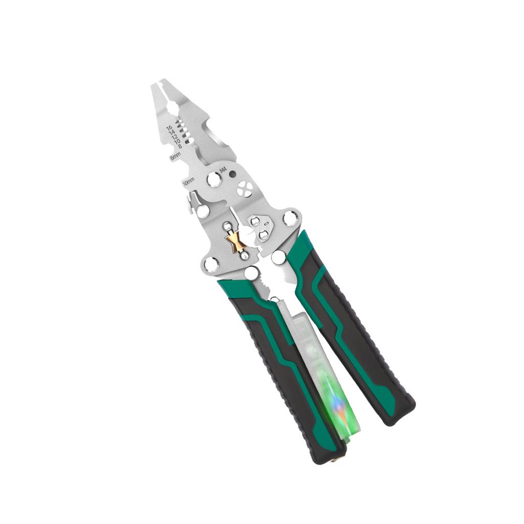 Foldable Wire Stripping Pliers with Electricity Measurement Electrician Plier 4-in-1 Multifunctional Wire Stripping