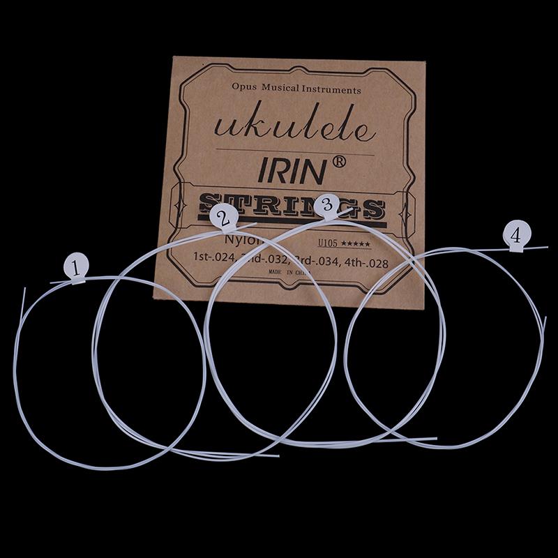 4Pcs//set Ukulele strings white nylon U105 A E C G tuning ukulele string ZF