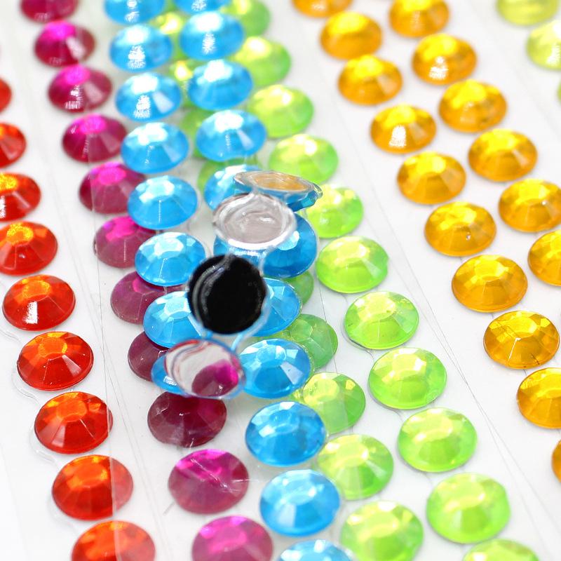 4pcs Children DIY Diamond Stickers Handmade Crystal Paste Painting Mosaic Puzzle Toys Random Color Kids Stickers Gift TMZ