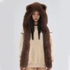 Thicken Warm Scarf Hat Lovely Foxs Ears Women Hat Outdoor Earflap Children Hat for Winter Warmth and Fashionable Look