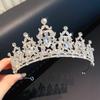 High-End Crown Headgear Princess Children'S Light Luxury Crystal Crown Birthday Gift Girls Stage Performance Crown Hair Accessories