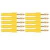 10Pcs Banana Plug 4.0mm Male To 2mm Female Connector 30V AC 60V DC 32A for Testing Yellow