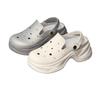 2025 summer new thick-soled cloud hole shoes women's height increase non-slip outer wear stepping on shit seaside beach shoes sandals