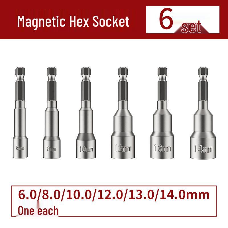 8mm Sechskant Selbstschneidende Schraube Elektrischer Schraubenschlüssel mit Starkem Magnetischem Bit