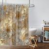 1PC 3D relief flower pattern printed shower curtain, waterproof, with 12 hooks, bathroom showers, bathtub, home use