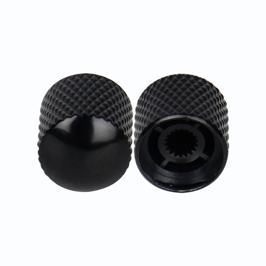 NEW 2pcs Dome Metal Bass Knobs Electric Guitar Speed Control Potentiometer Knobs Black / Chrome /Gold Available