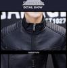 Men's Slim Fit PU Leather Jacket - Spring/Autumn Korean Style Stand Collar Outerwear