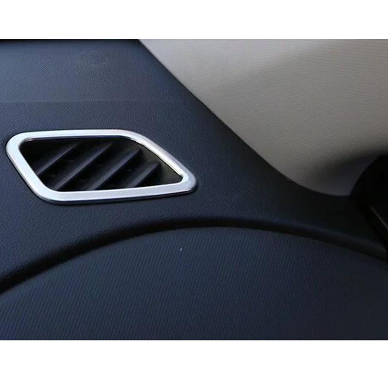 Car Styling ABS/Steel Cover For Hyundai Creta IX25 2014 2015 2016 2017 2018  Garnish Trim Front Air Condition Outlet Vent