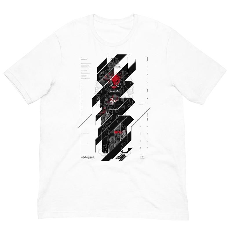 Johnny Silverhand Cyberpunk 2077 T Shirt Samurai Punk Rock Graphic Tee Shirt S