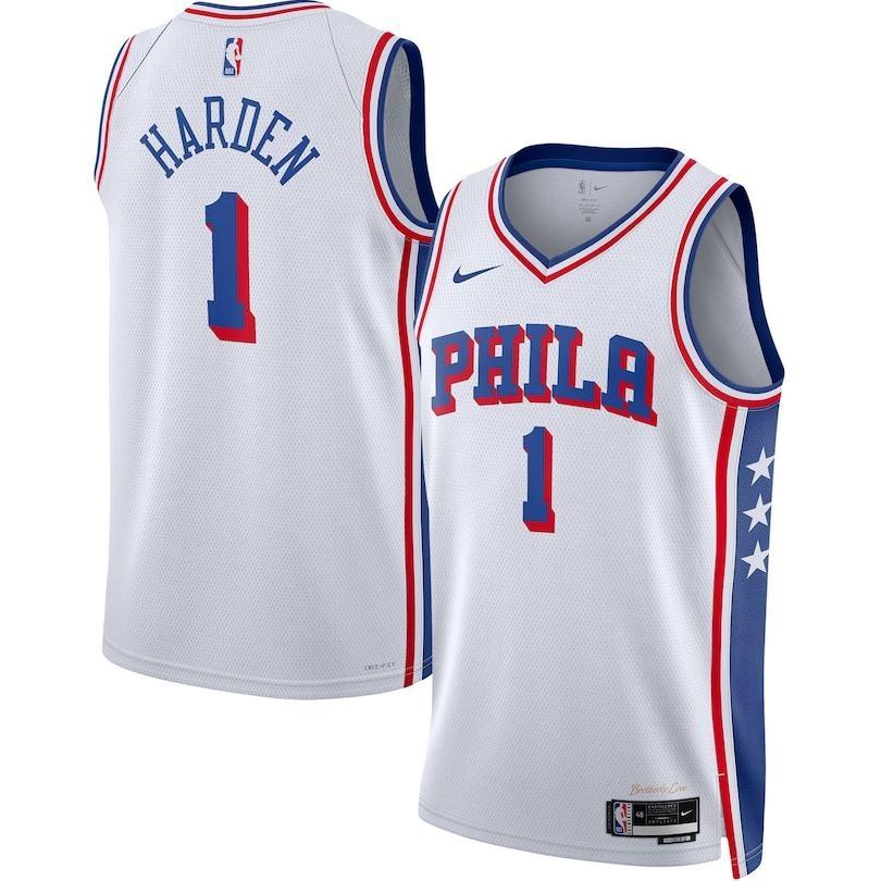 Nike Dri-FIT NBA Swingman Jersey 2023/24 Association Edition 'Philadelphia 76ers James Harden' Men's DX8472-100