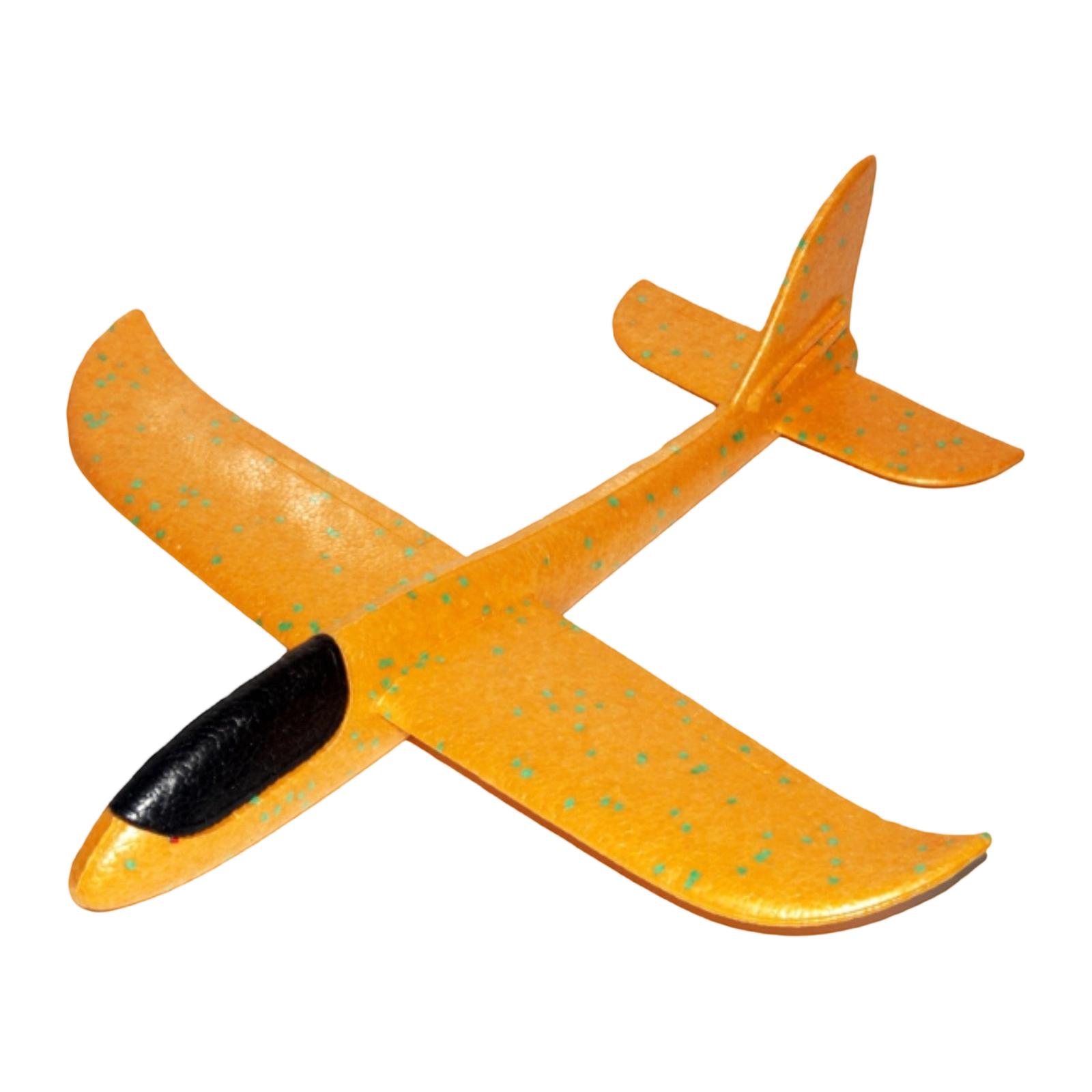 Hand- Foam Airplane, Stunt Glider, Children s Toy, Large Size (48cm, No Light). оранжевый