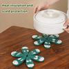 Christmas Tree Trivet Mats Set Heat-Resistant Wood Tripod Pot Holder Stain Resistant Table Protectors for Kitchen Dining