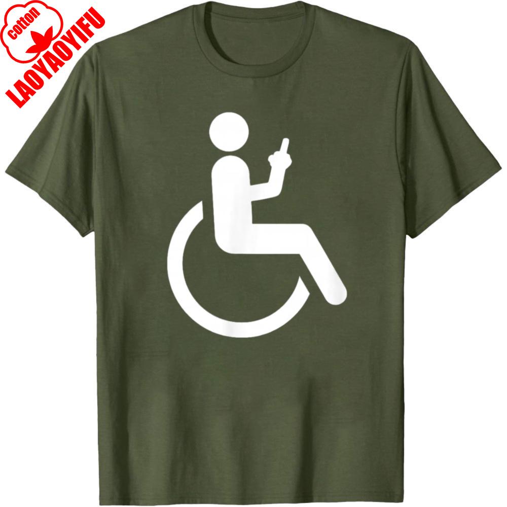 Wheelchair Access Symbol Men TShirt Cotton Casual Summer Graphic Design Gift for Disability Awareness Fashion Statement