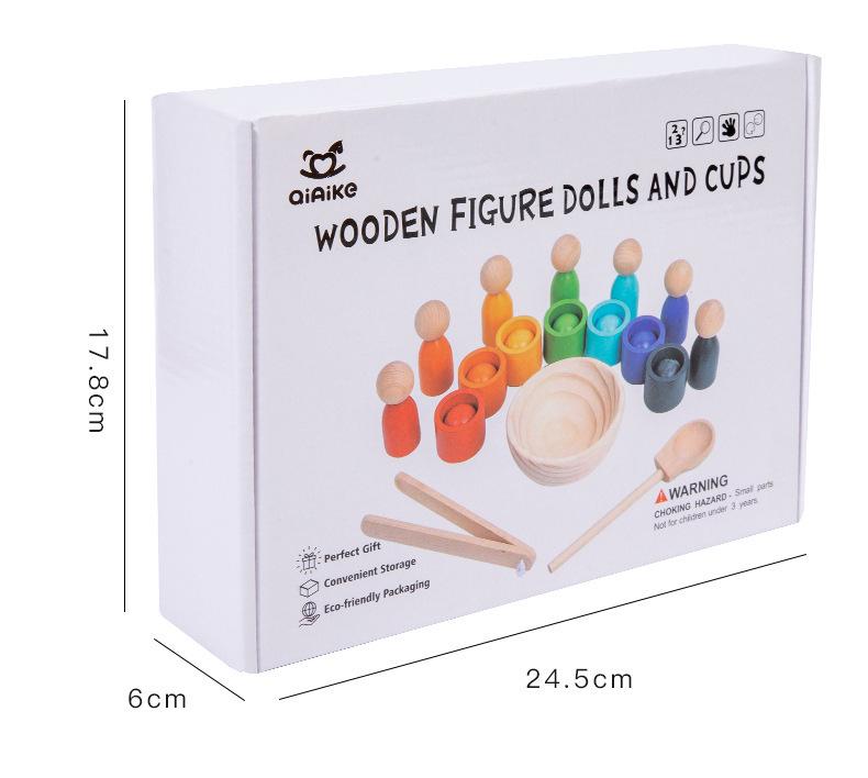 Montessori Color Sorting Cups: Cognitive Training Toys for Children Aged 1-2