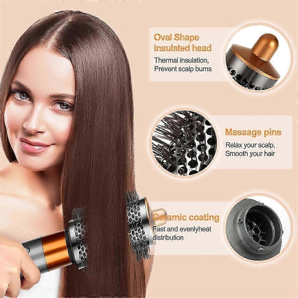 Large Round Hair Brush for Dyson Airwrap Volumizing Attachment Oval Brush Fluffy Styling Tool