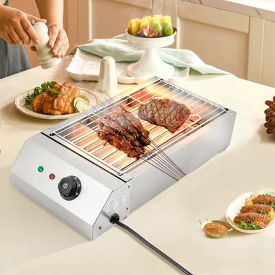 Forno Grill Elettrico Portatile 1,5KW Controllo Calore 110V BBQ da Bancale per Cottura Interna Esterna