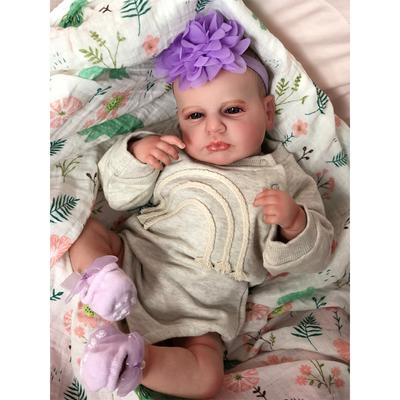 Poupée bébé Reborn LOULOU AWAKE de 49 cm avec peau 3D et jouet veno-visuel