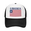 Custom Liberia Flag Baseball Cap Outdoor Women Unisexs Adjustable Trucker Hat Autumn Personalized Dad Hat