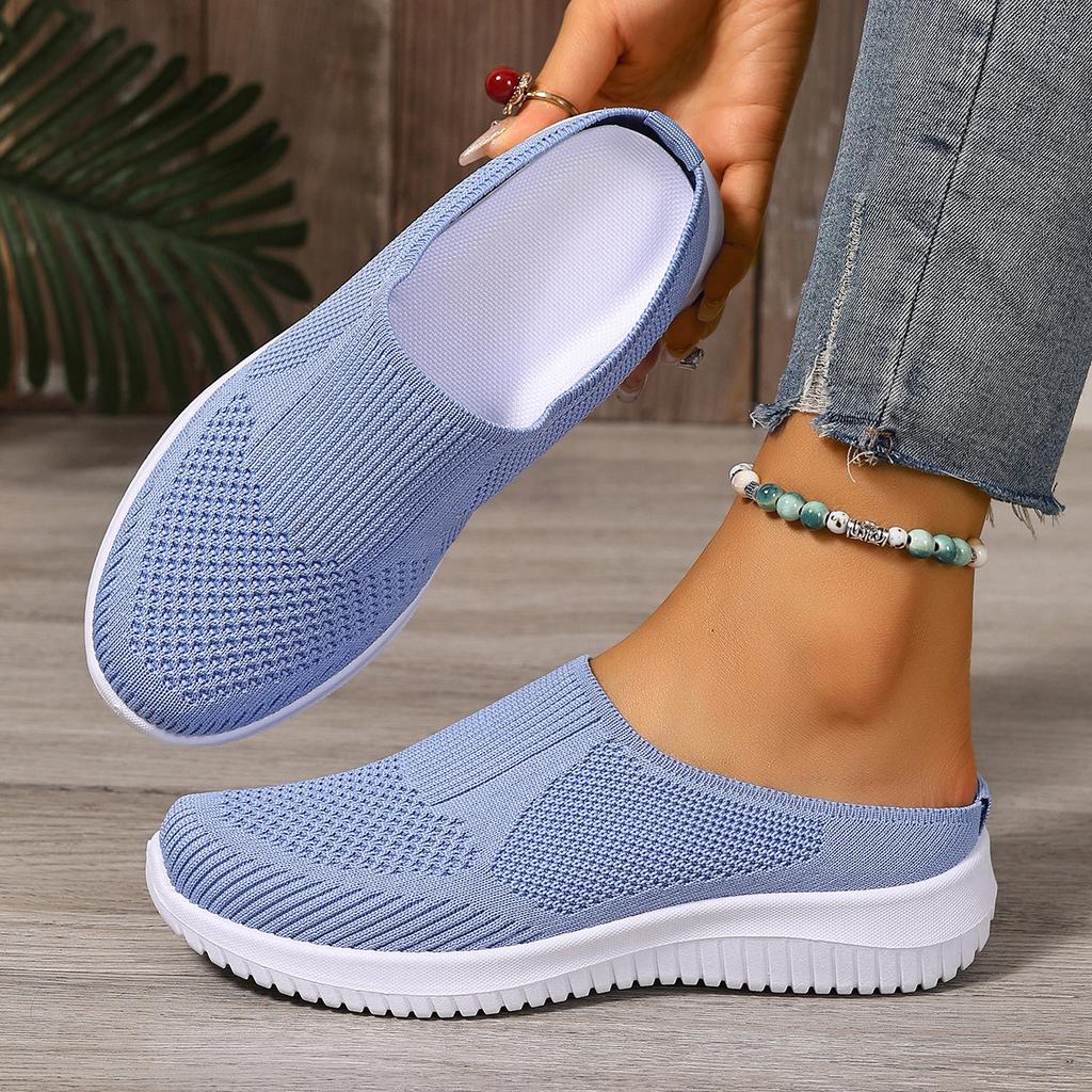 Shoes women's summer new women's half slippers breathable fashion lightweight versatile women's shoes casual one-pedal mother shoes
