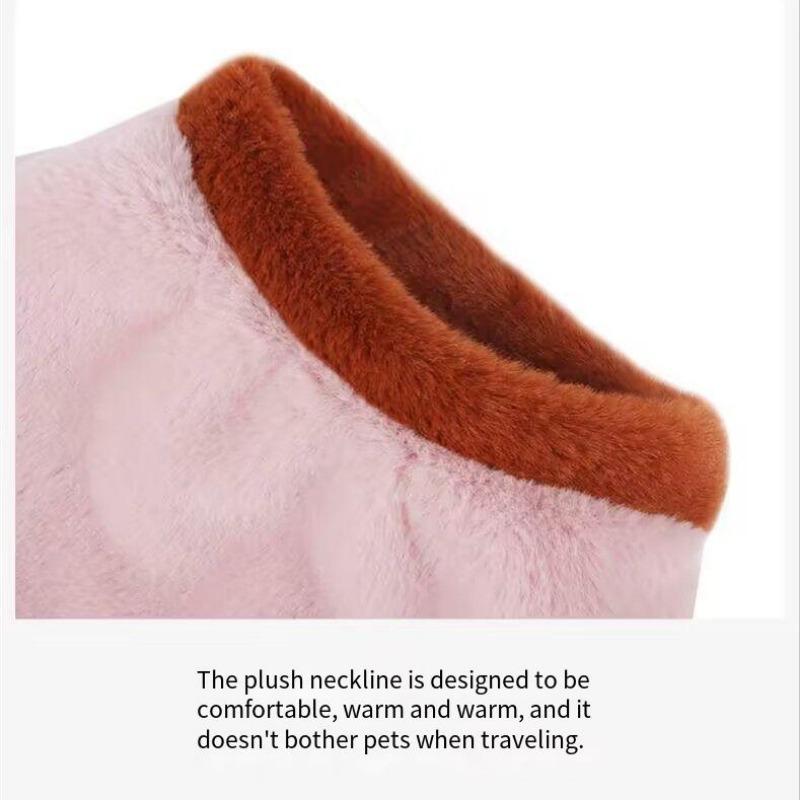 Winter Cat Clothes Thickened Warm, Cartoon Embroidery Plush Pet Coat for Cats – 4 Sizes S-XL