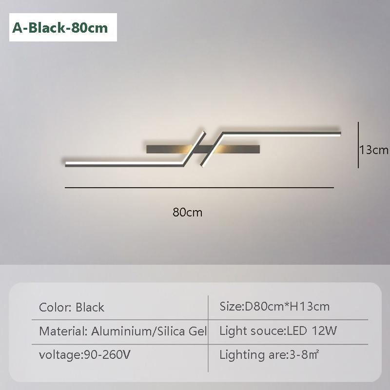 Modern LED Wall Lamp Remote Control 60/80/100CM Wall Sconce For Living Room Bedroom Hallway Bedside Home Decor Led Lights Lustre