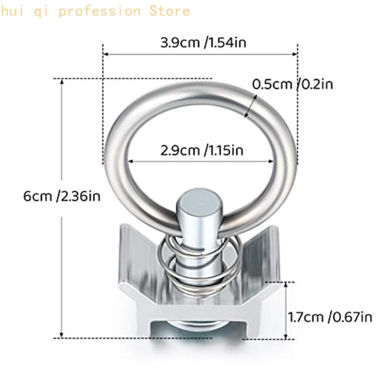 Stainless Steel Track Fitting L-Track Single Fitting with O-Ring for Create Tie-Down Anchors Points H8WE
