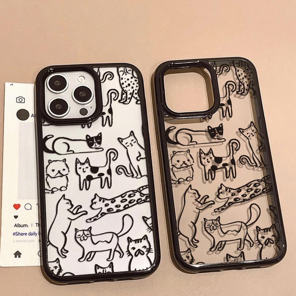 Acrylic Phone Case For iPhone 11 13 16 ProMax Case iPhone 13 14 15 ProMax 12 13 ProMax Case Samsung A55 A05S A54 A06 S22 A15 S23 A12 A22 A52S Cartoon