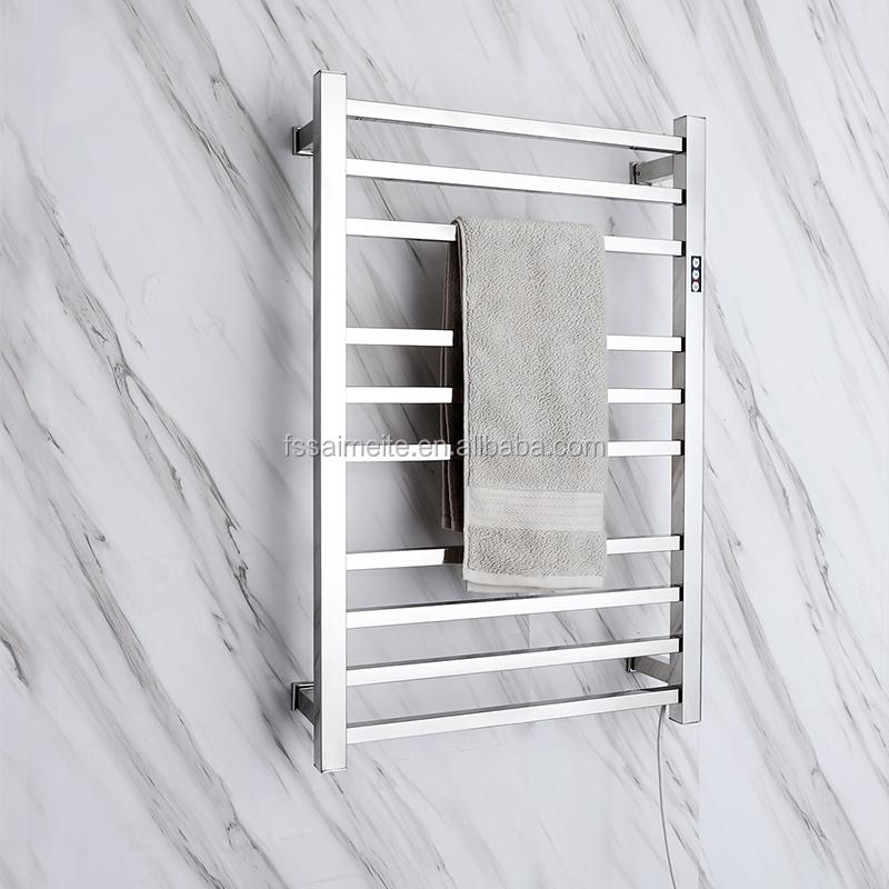 Single Bar Heated Towel Rail Hitech Thermostat Heated Towel Rail Timer Traditional Heated Towel Rail серебряный