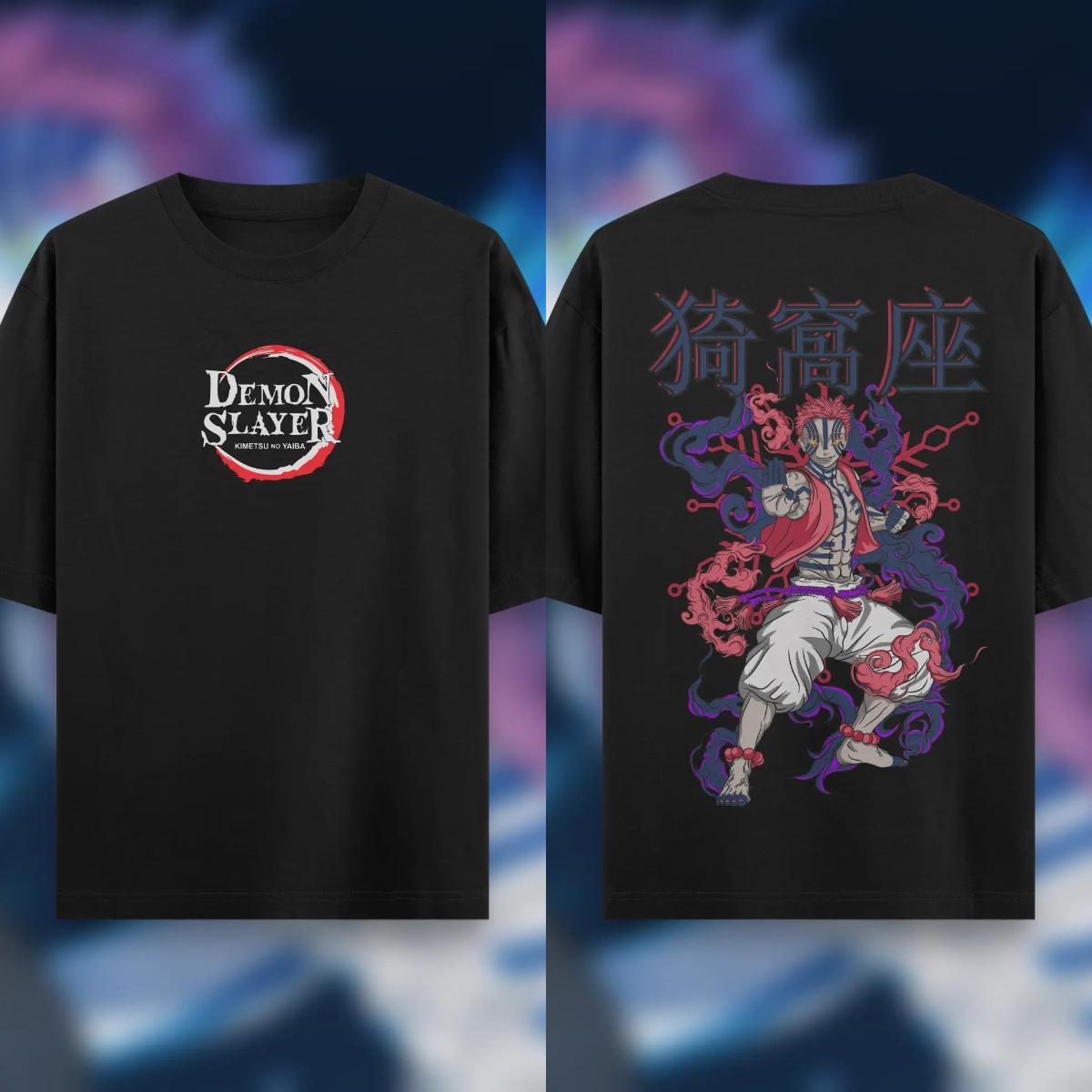 

Summer Men s Anime Print T-Shirt Demon Slayer Carton Oversized Top Male Female Unisex Short Sleeve High Quality Heavy Cotton Tee 4XL