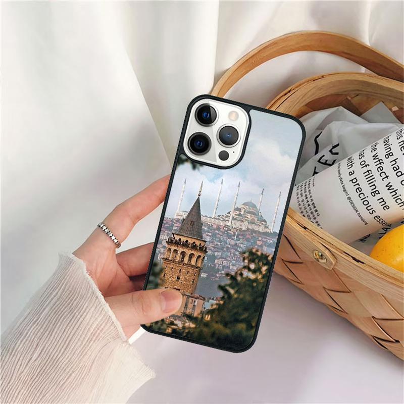 Turkey Istanbul Scenery Phone Case For iPhone 17 Air 16 15 14 11 12 13 Pro  MAX Plus Coque Cover Shell
