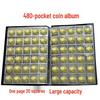 Myntsamlingsalbum - Kapacitet 480, Fasta sidor, Organizer för minnesmynt