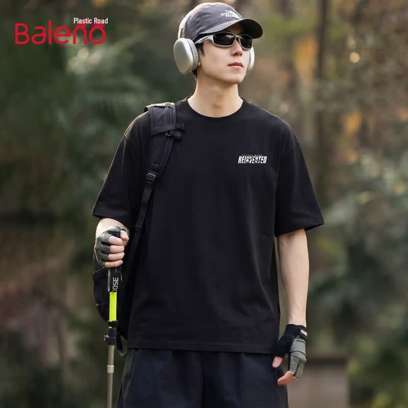 Baleno Men s Heavyweight 260G Crew Neck Short Sleeve T-Shirt L