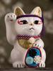 Lyckokatt Kabuki Sukeroku Högerhandskatt Lyckobringande Feng Shui-figur Offerlåda Vit (M-STORLEK Vit) upphöjd/Keramik_lyckobringande Maneki-neko (suke_M