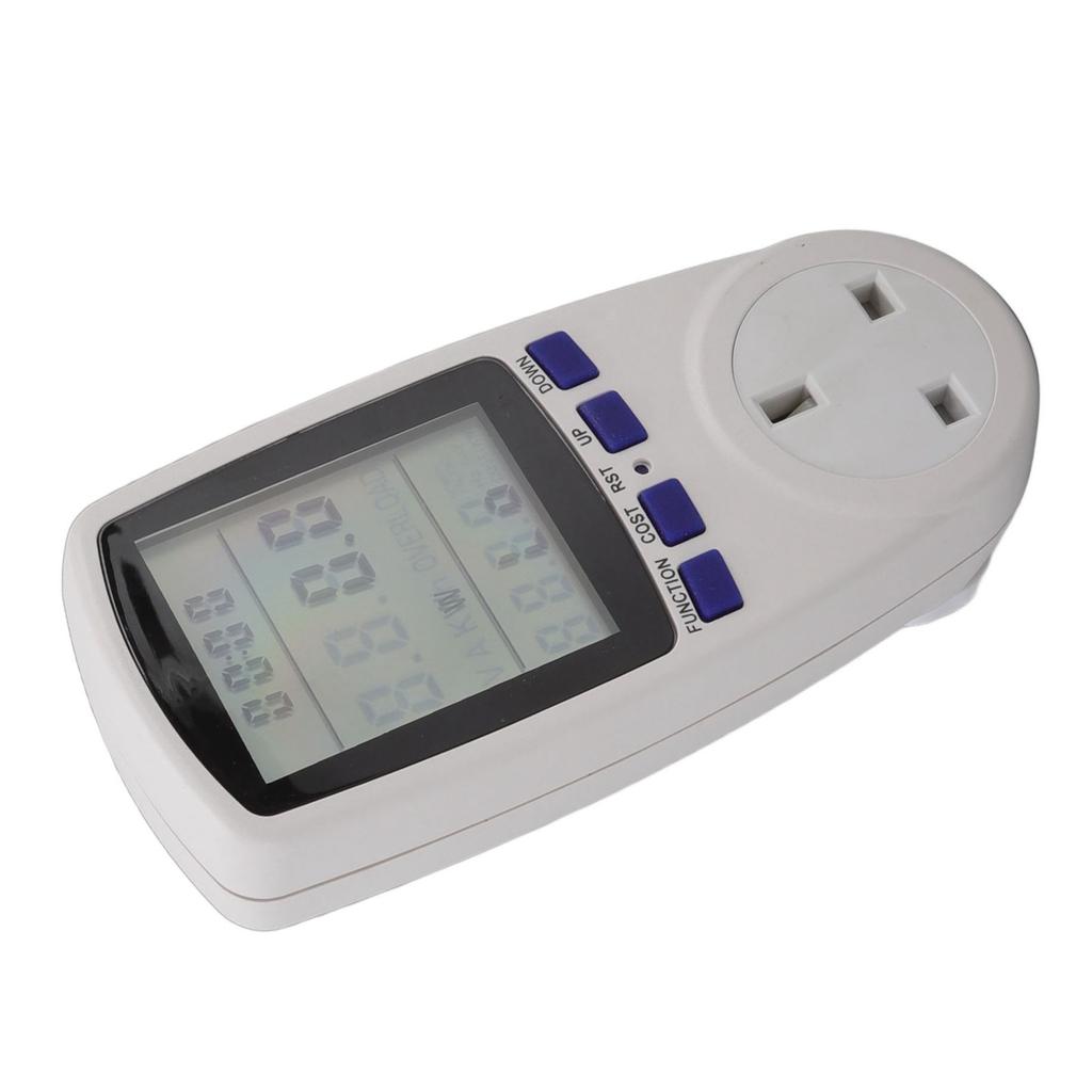 Power Meter Socket LCD Display Overload Protection LED Light Digital Electricity Analyzer Monitor