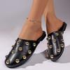 2026 Summer Metal Rivet Comfortable Soft Sole Closed-Toe Mules