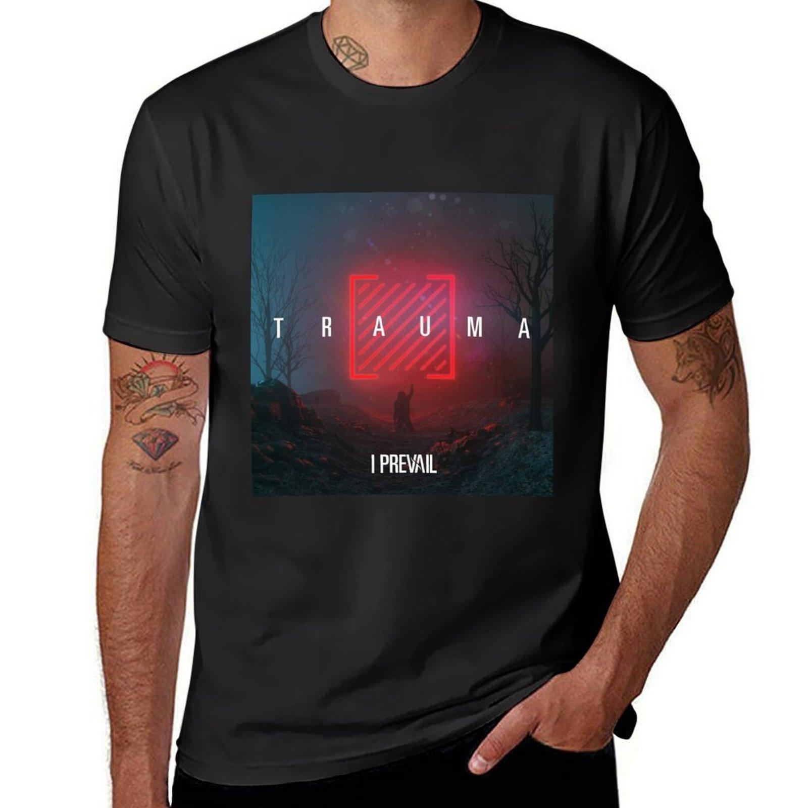 I Prevail trauma T-Shirt sports fans plain mens workout shirts S разноцветный