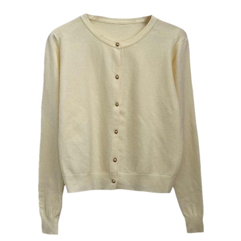 Women's Gray Knit Cardigan - High-End Wool, Long Sleeve, Waist-Cinched, Early Autumn Outerwear.