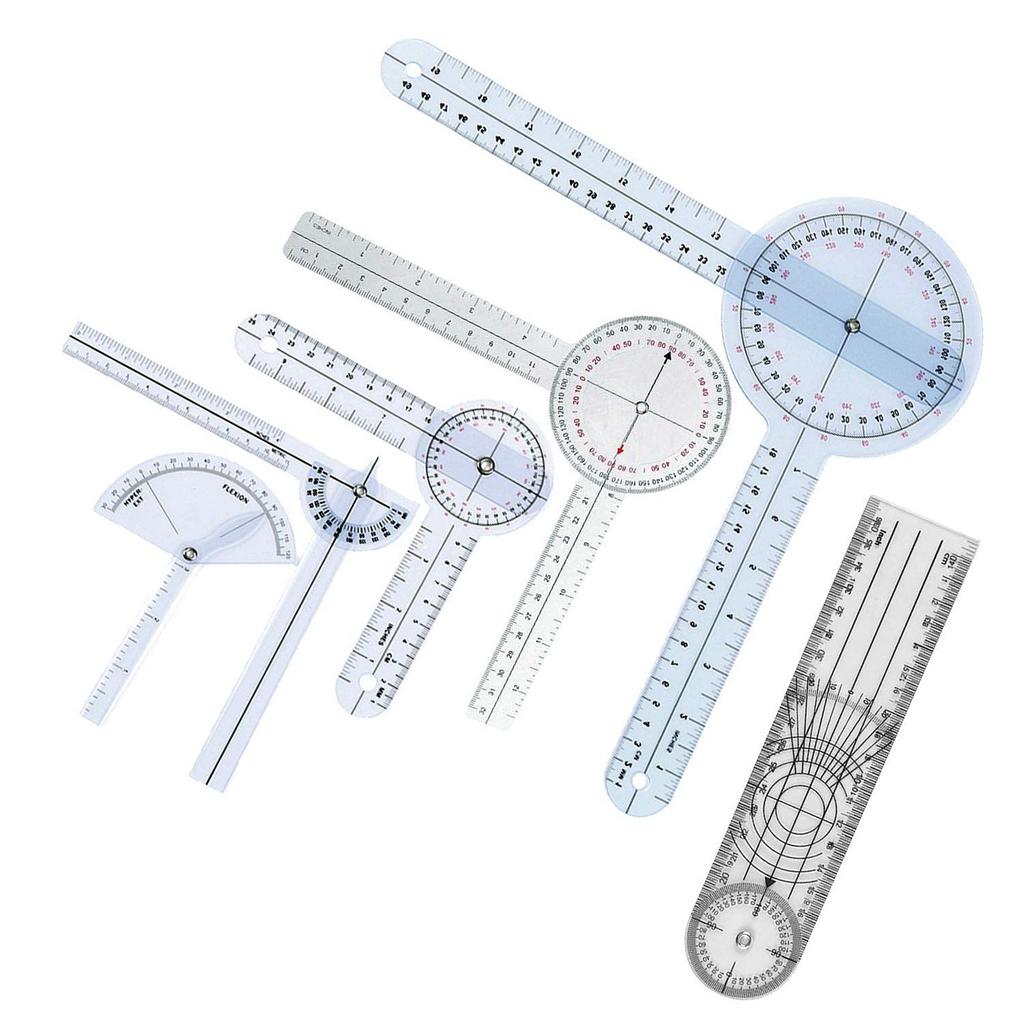 Goniometer Joint Range Of Motion Protractor, 6 Pcs/set Angle Ruler Plastic