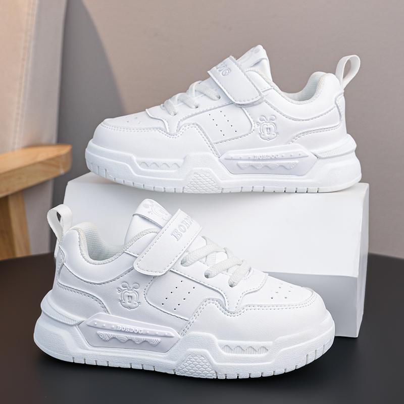 Children's Fashion Velcro Thick Sole Height Increasing Low Cut Casual Board Shoes Outdoor Casual Sports Shoes 28-38