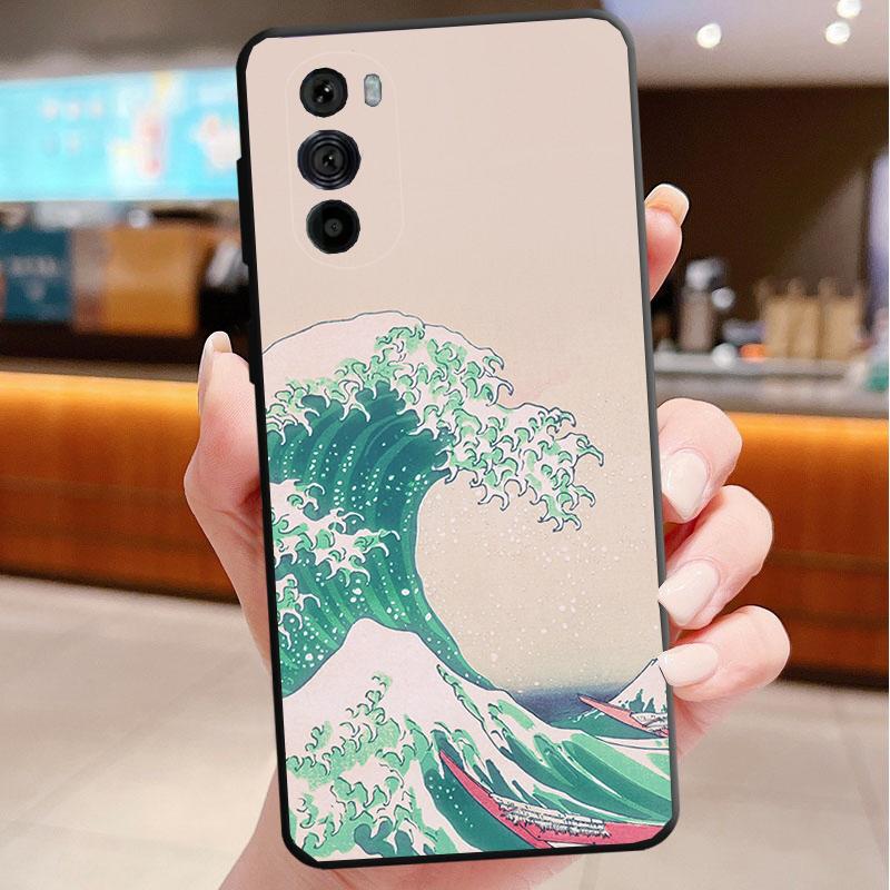 

Phone Case For Motorola Edge 50 40 Pro 60 50 40 30 Ultra Neo Fusion Moto G85 G72 G53 G54 G84 G13 G32 Wave Art Japanese Moto G32