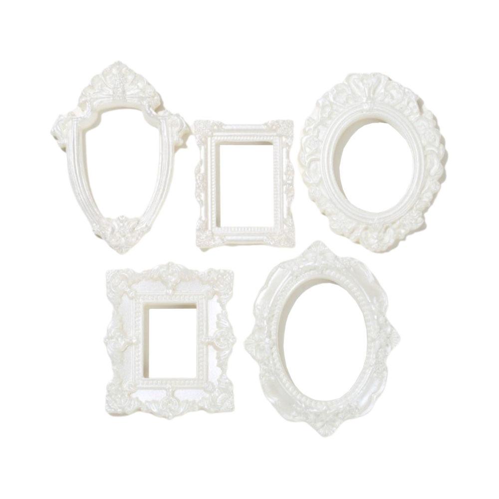 5Pcs Vintage Resin DIY Shadow Box Frame Gold DIY Mini Photo Frames Memory Display Frames Gifts