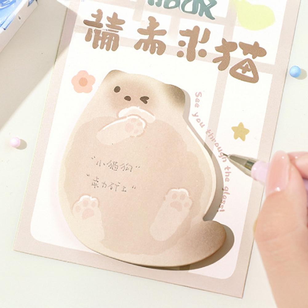 Kawaii Easy Peel & Stick Notes Creative Cute Cat Memo Pads Student Reward Stickers Reminder Bookmark Stickers Office Study Supplies