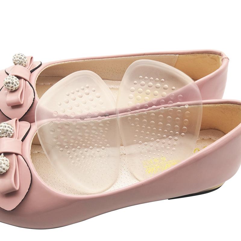 Shock-Absorbing Non-Slip Silicone Gel Forefoot Pads - Transparent, Anti-Pain, Wear-Resistant Sports Half Pads