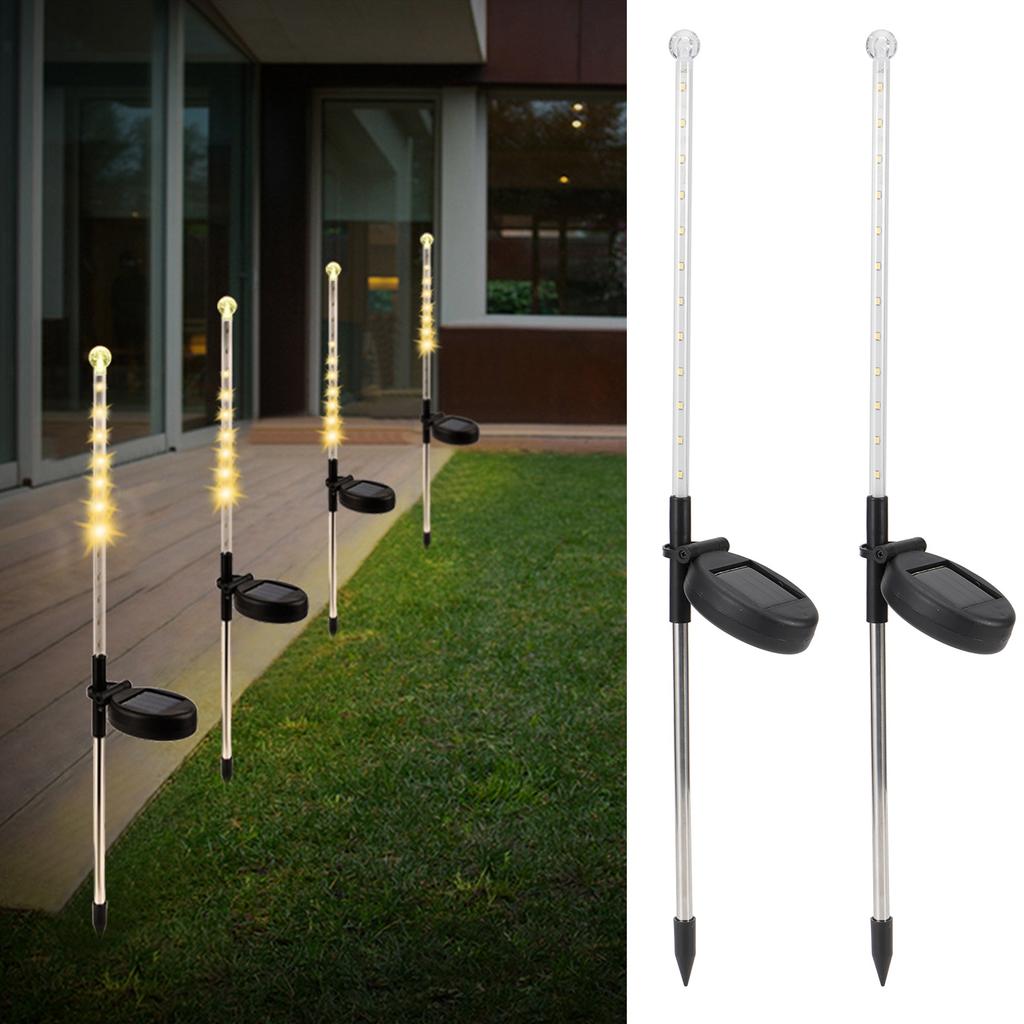2Pcs Waterproof IP44 LED Solar Lawn Lamp Romantic Garden Decoration Outdoor Landscape Light