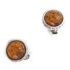 Les Trésors De Lily [N1992] - Cognac Amber 'Inspiration' Silver Earrings (rhodium-plated) - 10 Mm