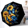 1pc Sunflower Bouquet Automatic Open/close Folding Umbrella, Compact Portable Travel Umbrella, Perfect Birthday/Christmas, Cute Umbrella, Du